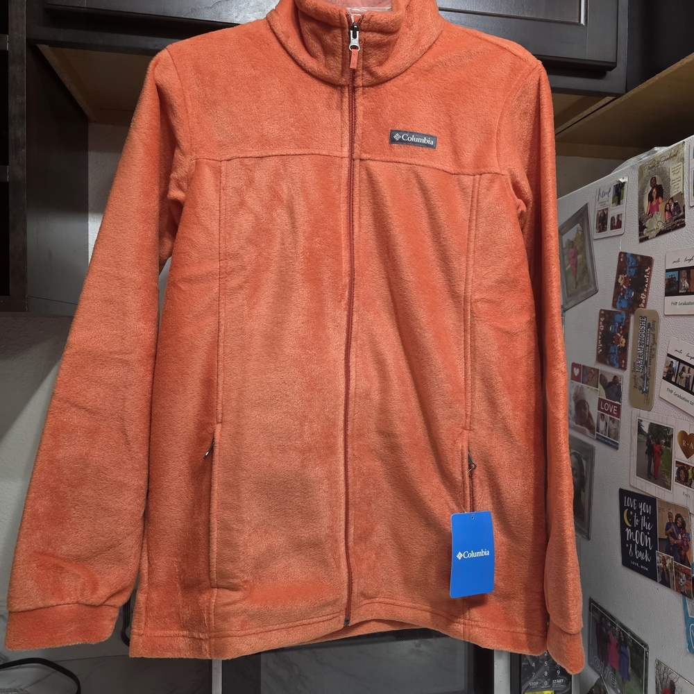 Columbia Vibrant Orange Full-Zip Fleece Youth Extra Large  18/20